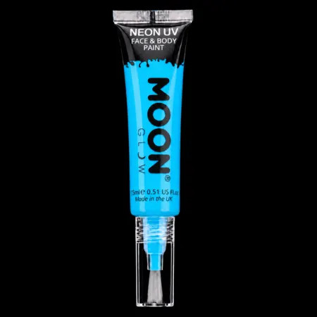 Maquillage Fluo avec Applicateur Pinceau - 15 ml - Bleu